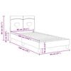 vidaXL Struttura letto bambini con testata Rosa 90 x 190 cm Tessuto