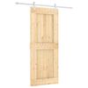 vidaXL Porta scorrevole Naturale e Bianco 85 x 210 cm