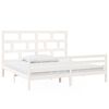 vidaXL Giroletto Bianco in Legno Massello di Pino 200x200 cm