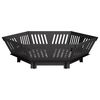 vidaXL Focolare Nero 60 x 60 x 18 cm Acciaio