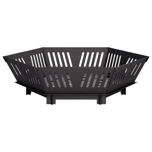 vidaXL Focolare Nero 60 x 60 x 18 cm Acciaio