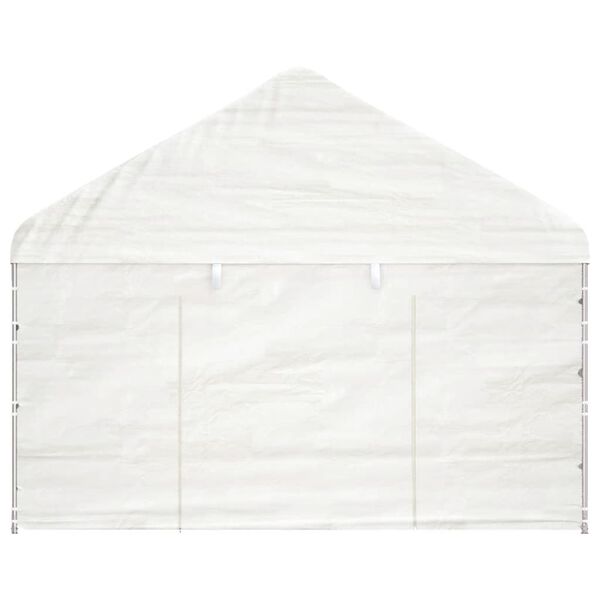 vidaXL Gazebo con Tetto Bianco 6,69x4,08x3,22 m in Polietilene