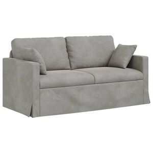 vidaXL Divano Grigio chiaro 158 x 78 x 80 cm Velluto