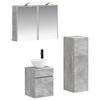 vidaXL Set di mobili per il bagno 4 pcs Grigio Cemento
