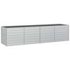 vidaXL Letto Rialzato Giardino 320x80x77 cm in Acciaio Zincato Argento