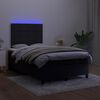 vidaXL Letto a Molle con Materasso e LED Nero 120x190 cm in Velluto