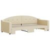 vidaXL Divano Letto con Letto Estraibile Crema 80x200 cm Tessuto