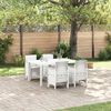 vidaXL Set da Pranzo per Giardino 5 pcs Bianco Rattan Polt