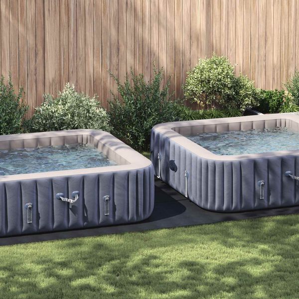vidaXL Telo per Fondo Piscina Regolabile Nero 640 x 321 x 0,1 cm