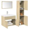 vidaXL Set Mobili da Bagno 4 pz Rovere Sonoma in Legno Multistrato