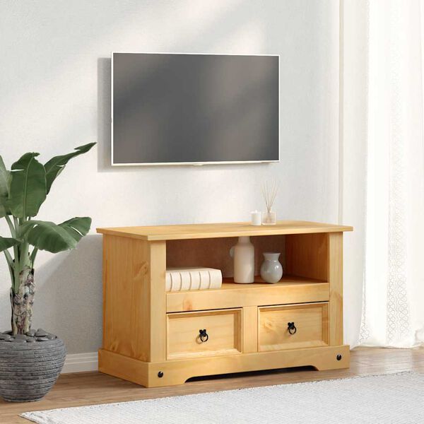vidaXL Mobile Porta TV Legno Pino Messicano Corona Range 91x43x56 cm