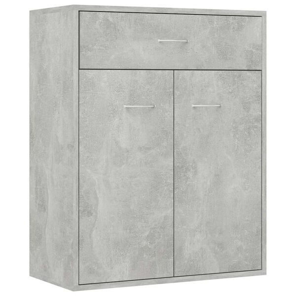 vidaXL Credenza Grigio Cemento 60x30x75 cm in Legno Multistrato