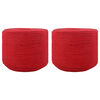 vidaXL Corda 2 pcs Rosso Cotone