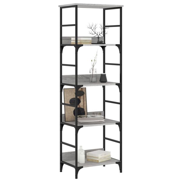 vidaXL Libreria Grigio Sonoma 50x33x153 cm in Legno Multistrato