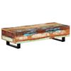 vidaXL Tavolino da Caff&egrave; 120x50x30cm Legno Massello Recuperato Acciaio