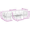 vidaXL Set Divani da Giardino 8 pz con Cuscini Massello Abete Douglas