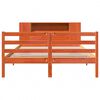 vidaXL Letto Libreria senza Materasso Marrone Cera 150x200 cm in Pino