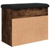 vidaXL Panca Porta Scarpe Rovere Fumo 62x32x50 cm Legno Multistrato