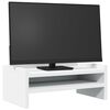 vidaXL Supporto per Monitor Bianco 42x24x16 cm in Legno Multistrato