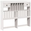 vidaXL Letto Libreria senza Materasso Bianco 135x190 cm Legno di Pino