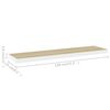 vidaXL Scaffali a Parete 2 pz Rovere e Bianco 120x23,5x3,8 cm in MDF