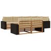 vidaXL Set di divani da esterno 7 pz Naturale e Beige