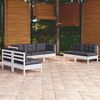 vidaXL Set Salotto da Giardino 7pz con Cuscini Legno Massello di Pino