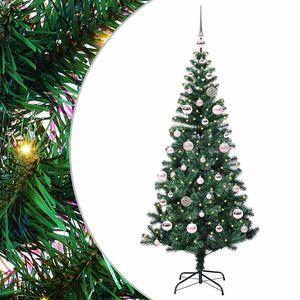 vidaXL Albero di Natale artificiale con luci integrate Verde 150 cm