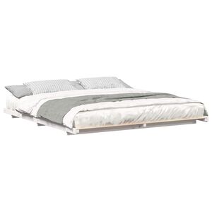 vidaXL Struttura letto a terra Bianco 180 x 220 cm