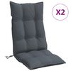vidaXL Cuscini per Sedia Schienale Alto 2 pz Antracite Tessuto Oxford