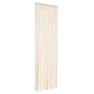 vidaXL Tenda Antimosche Beige e Bianca 56x185 cm in Ciniglia