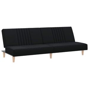 vidaXL Divano Letto Nero in Tessuto