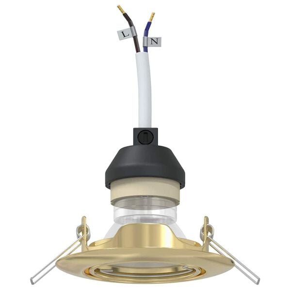 vidaXL Spotlight 12 pcs Oro 9 x 9 x 2.5 cm Metallo