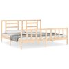 vidaXL Giroletto con Testiera Super King Size in Legno Massello