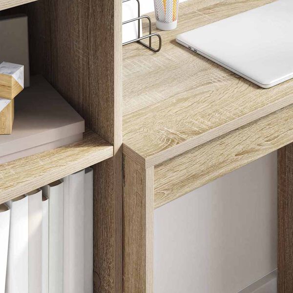 vidaXL Scrivania con cassetto 2 pcs Rovere Sonoma