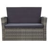 vidaXL Set Divani da Giardino 4 pz con Cuscini in Polyrattan Grigio