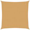 vidaXL Vela Parasole 160 g/m&sup2; Quadrata Sabbia 3,6x3,6 m in HDPE