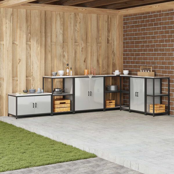 vidaXL Stoccaggio in cucina Argento 60 x 50 x 92 cm Acciaio