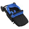 vidaXL Passeggino/Carrozzina 2-in-1 Blu e Nero in Acciaio