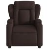 vidaXL Poltrona Massaggio Reclinabile Elettrica Marrone Scuro Tessuto