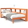 vidaXL Letto Libreria senza Materasso Marrone Cera 90x200 cm in Pino