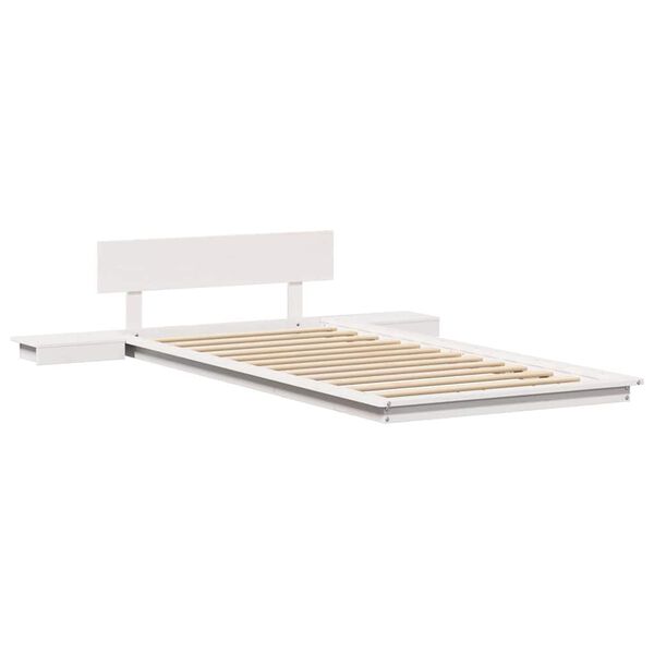 vidaXL Struttura del letto Bianco 90 x 190 cm legno