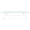 vidaXL Supporto per Monitor Bianco 60x35x8cm Vetro Temperato e Metallo