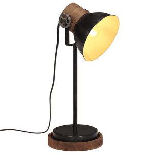 vidaXL Lampada da Scrivania 25 W Nera 17x17x50 cm E27
