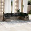 vidaXL Set Divano da Giardino 8 pz con Cuscini Grigio in Polyrattan