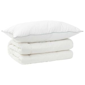 vidaXL Set di piumone e cuscini 2 pz 135x200 cm 4 stagioni 300 GSM