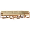 vidaXL Set di divani da esterno 6 pz Naturale e Beige