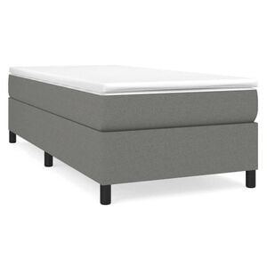 vidaXL Struttura Letto a Rete a Molle Grigio Scuro 90x200 cm Tessuto
