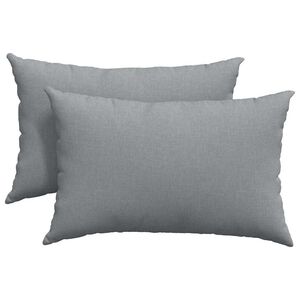 vidaXL Cuscini da Divano 2 pcs Grigio chiaro 60 x 40 cm Tessuto