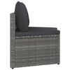 vidaXL Set Divani da Giardino 9 pz con Cuscini in Polyrattan Grigio